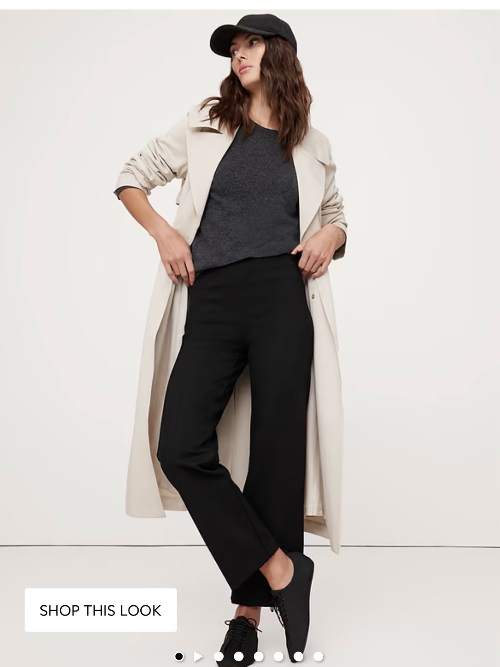 Banana Republic Black Wide-Leg High-Rise Pants